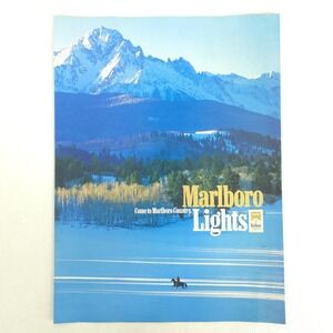 Vintage Marlboro Lights Cigarette Print Ad Advertising Wall Decor Collector Y2k